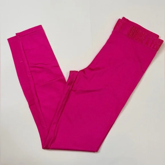 Pink Leggings Athleisure Savage X Fenty Sports Casual Lounge Pants Active Wear - Picture 16 of 17